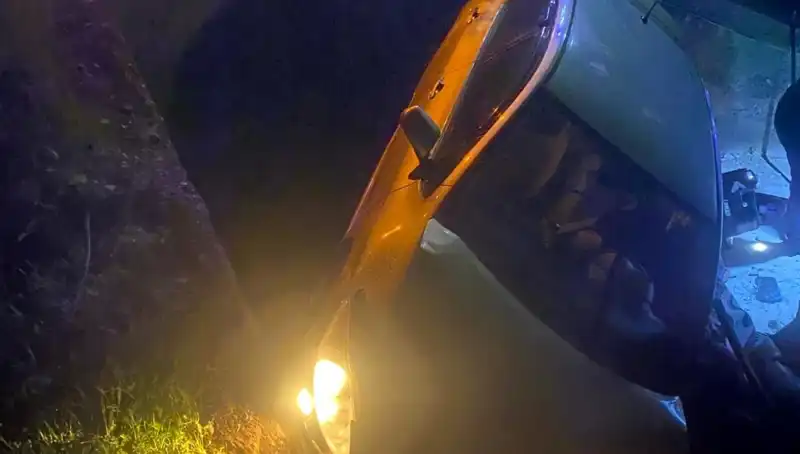 Adana'da Meydana Gelen Şarampole Devrilme Kazasında İki Yaralı