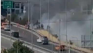 Anadolu Otoyolu'nda Sigara İzmariti Yangın Çıkardı, Korku Dolu Anlar Yaşandı